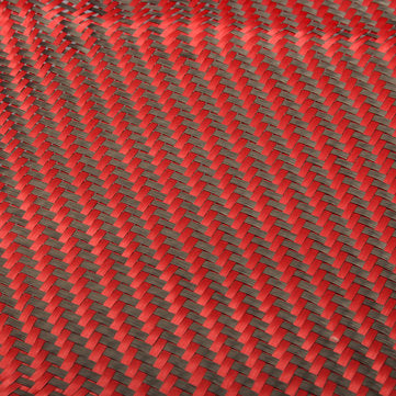 Carbon Fiber Cloth Black Red Fabric Twill Weave Panel Sheet 200gsm