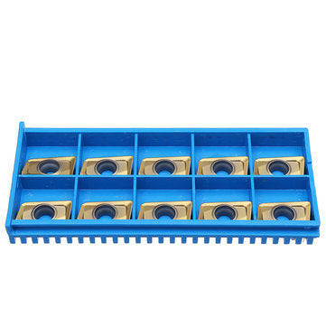 Drillpro 10pcs APMT1604PDER-PM-GP Carbide Insert Face Mill Cutter Turning Tool Finish Machining Carb