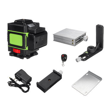 LED Display LD Green Light Laser Level 3D 360 12 Line Cross Self Leveling Measure Tool