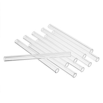 10Pcs Length 100mm OD 10mm 1.5mm Thick Wall Borosilicate Glass Blowing Tube Lab