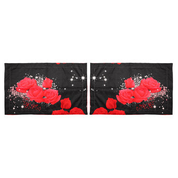 3D Printed Bedding Sets Bedclothes Red Rose Bed Sheet Cover With 2 Pillowcases