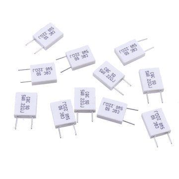 10pcs BPR56 5W 0.22R 0.22 Ohm 5w Non-inductive Ceramic Cement Resistor Wirewound Resistance