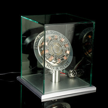 1:1 Scale MK1 Assembled Core DIY Tony Arc Reactor LED Lamp Kit With Display Stand Cover