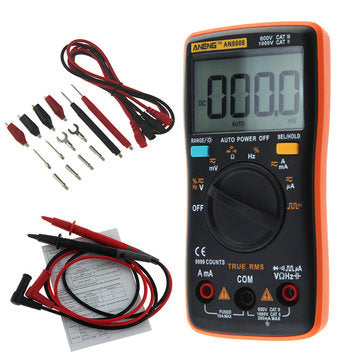 Digital Multimeter Amperometer Universal Meter 9999 Counts Backlight AC DC Current/Voltage Resistanc