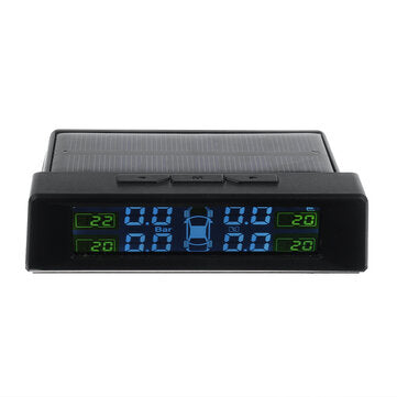 TPMS Wireless Solar Tire Pressure Solar Alarm Monitor System External Sensor