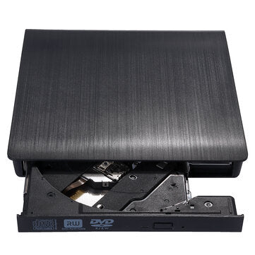 Portable USB 3.0 Black External DVD-RW Max.24X High-speed Data Transmission for Win XP Win 7 Win 8 W