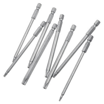 8pcs T8-T40 100mm Magnetic Torx Screwdriver Bits Set 1/4 Inch Hex Shank Screwdriver Bits