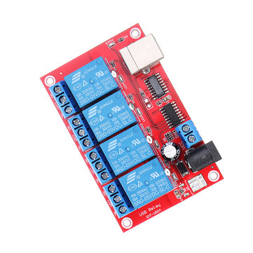 4 Channel 5V HID Driverless USB Relay USB Control Switch Computer Control Switch PC Intelligent Cont