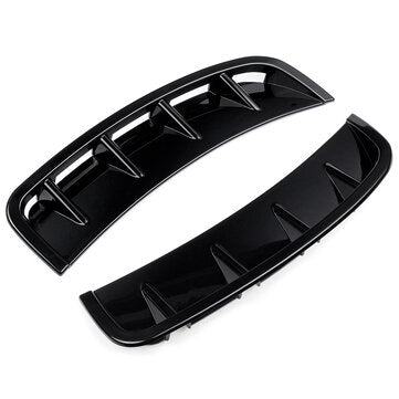 Front Bumper Side Air Vent Splitter Spoiler Canard For Mercedes A Class W177 ... (COLOR: GLOSSBLACK)