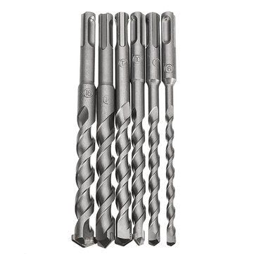 6Pcs 6 to 16mm Electric Hammer Drill Bit Set 160mm Carbide Tip SDS Plus Shank Concrete Drill Bits