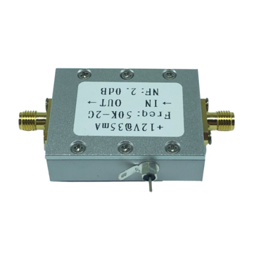 10K-2GHZ LNA RF Amplifier Module 31DB 0.5G High Gain Low Noise Wideband RF Amplifier with Shell