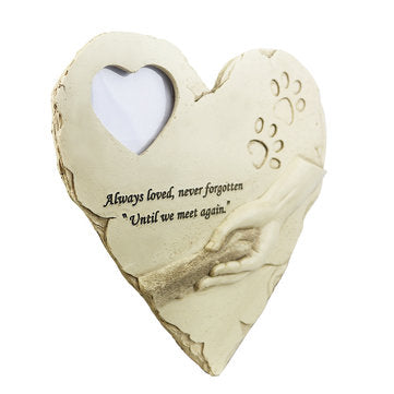 Pet Dog Tombstone Memorial Stone Personalized With Waterproof Photo Frame Paw Print Pet Passing Gift