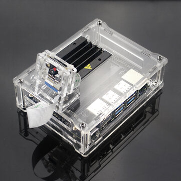 Caturda C2150 Acrylic Protective Case + Camera Bracket Enclosure Kit for Jetson Nano