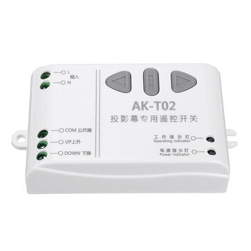 AC220V Two-way Remote Control Switch Projection Screen Controller Motor Forward and Reverse Up and D
