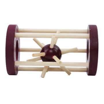 Wooden Intelligence Kong Ming Lock Take Out Spiked Ball Brain Teaser for Kids Adults Puzzle Toys Off