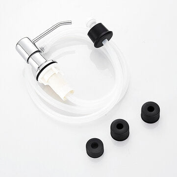 Multifunctional Soap Dispenser Built-in Fluid Pump ABS Plastic Sink Kitchen... (TYPE: CHROMEHEADKIT)