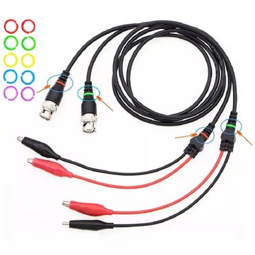 3PcsY101X 1.1M BNC To Crocodile Clamping Line Crocodile Clip Oscilloscope Probe