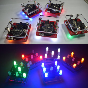 3Pcs Geekcreit DIY Shaking Blue LED Dice Kit With Small Vibration Motor