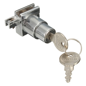 Chrome Zinc Alloy Display Case Showcase Hinged Glass Cabinet Door Lock with 2 Keys