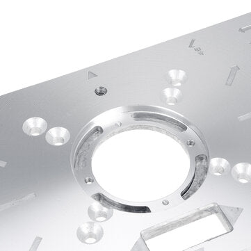Aluminium Alloy Router Table Insert Plate with 4 Rings Screws for Woodworking Benches