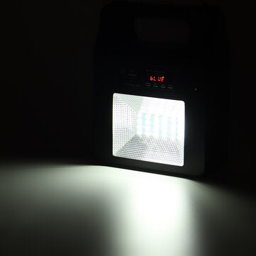 Solar Power Radio Panel Generator LED Light USB Charger System FM Outdoor Garden Decorative Night Li