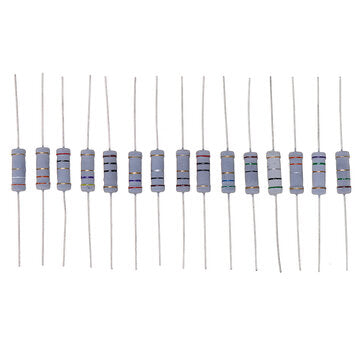 75Pcs 0.1-20 3W Carbon Film Resistor 15 Value Assorted Kit