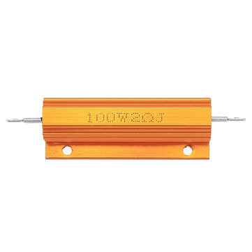 RX24 100W 2R 2RJ Metal Aluminum Case High Power Resistor Golden Metal Shell Case Heatsink Resistance