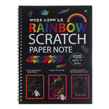 DIY Doodling Drawing Notebook Magic Scratch Painting Notebook Hand-painted for Kids Children Educati