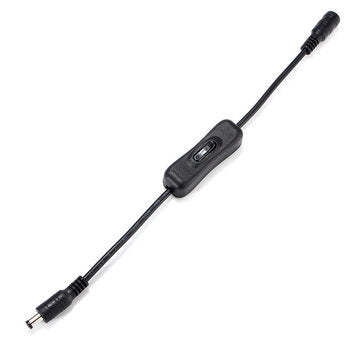 10PCS LUSTREON 5.5X2.1mm DC Power Supply Connector Switch Cable for 5050 3528 LED Strip Light
