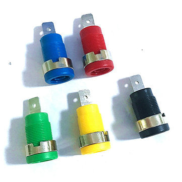 5 Pcs 4mm Banana Plugs Female Jack Socket Plug Wire Connector 5 Colors Each 1pcs Multimeter Socket B