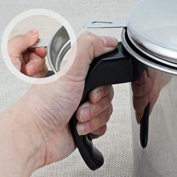 1.3L Household Dripping Oil Pot Grease Lid Filter Container Bottle Cooking Tools