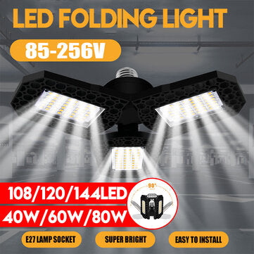 40W 60W 80W E27 LED Bulb SMD2835 Foldable Garage Light Defor... (WATT: 80W | LIGHT COLOR: WARMWHITE)