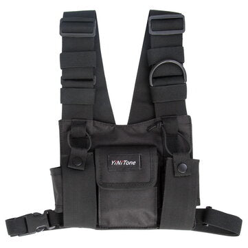 Walkie-talkie Tactical Chest Bag Military Field Outdoor Tactical Walkie Talkie Hol... (COLOR: BLACK)
