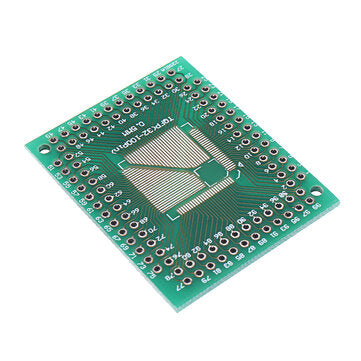 5pcs QFP TQFP LQFP FQFP 32 44 64 80 100 LQF SMD Turn To DIP Adapter PCB Board Converter Plate 0.5/0.