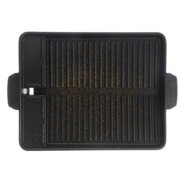 SEAROCK F50434 BBQ Grill Tray Cooking Plate Maifan Stone Coating Outdoor 32.5*26*4CM