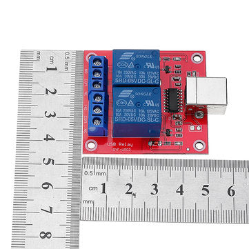 5pcs 2 Channel 5V HID Driverless USB Relay USB Control Switch Computer Control Switch PC Intelligent