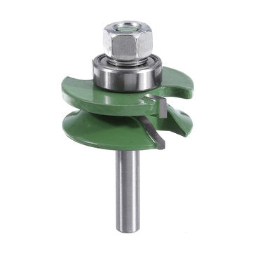 Drillpro 3pcs 8mm Shank Ogee Rail and Stile Router Bit Set Tungsten Carbide Woodworking Cutter Rotar