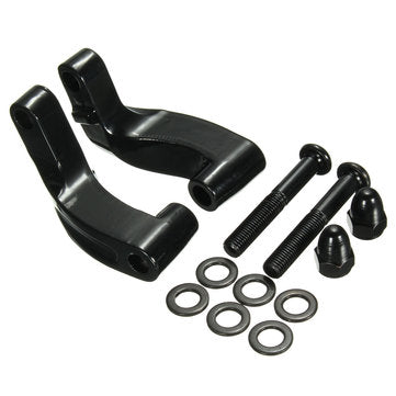 Motorcycle Mirrors Relocation Extension Adapter Kit For Harley Davidson 2006-2014 (COLOR.: BLACK)