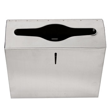 Stainless Steel Compact Hand Towel Paper Shelf Holder Dispenser With Lock Washroom Use