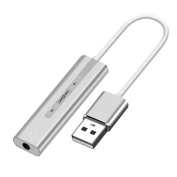Bakeey 2 in 1 USB Adapter USB to 3.5mm Audio Cable USB External Sound Card Headse... (COLOR.: WHITE)