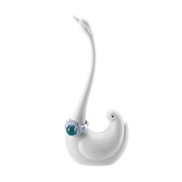 Honana DX-F1 Elephant Swan Ceramics Ring Holder Elegant Fashion Show Shelf Craft Arti... (STYLE: 02)