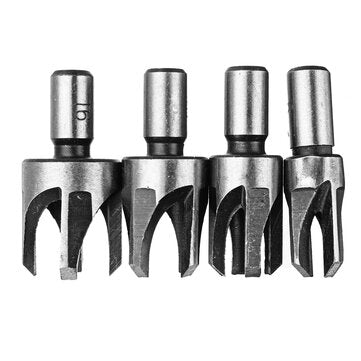 Drillpro 14pcs Woodworking Chamfer Countersink Drill Bits Wood Plug Cutter Set