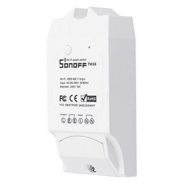 SONOFF 2pcs TH16 DIY 16A Smart Home WIFI Temperature Humidity Thermostat APP Remote Control Switch