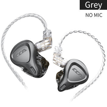 CCA CSN 1BA + 1DD Noise Reduction Earphone In-Ear Earbuds Monit... (COLOR.: SILVER | TYPE: STANDARD)