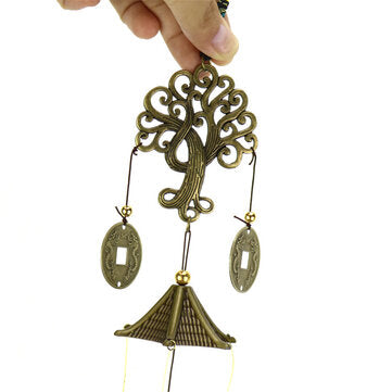 Wind Chimes Alloy Pendant Hanging Ornament Home Outdoor Garden Fortune Tree