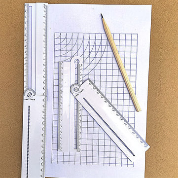Multifunctional Angle Gauge Adjustable DIY Angle Ruler Protractor Math Geometry Drawing Ruler