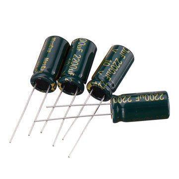 50Pcs 10V 2200UF 10 x 20MM High Frequency Low ESR Radial Electrolytic Capacitor