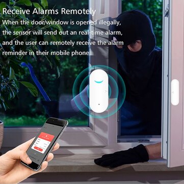 ANGUS AW201 Tuya Smart Wifi Door Window Open Closed Sensor Detector Home Burglar Intruder Security A