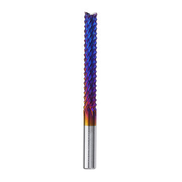 Drillpro 6mm Shank 42mm Tungsten Carbide Milling Cutter Blue Nano Coated End Mill