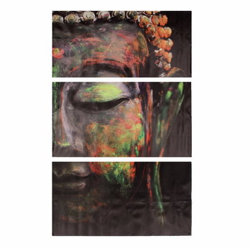 40x60cm Buddha Statues Triple Frameless Canvas Prints Oil Painting Wall Art Home Decoration